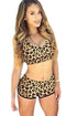 Sexy Leopard Print Sporty Bathing Suit